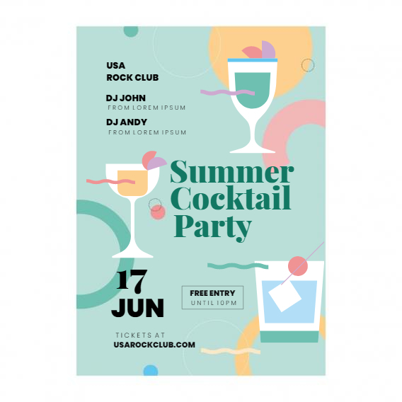 Summer Cocktail Party-Flyer