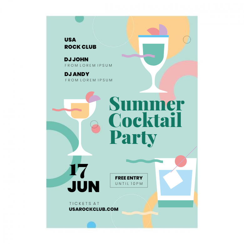 Summer Cocktail Party-Flyer