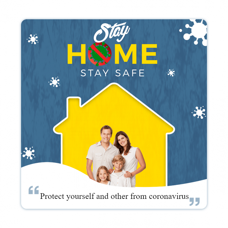 Stay Home Stay safe Banner